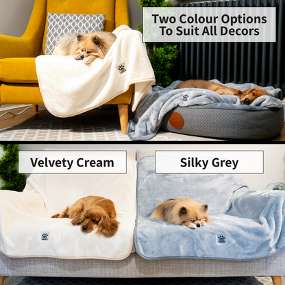 Elite Paws Luxury Dog Blanket - Laid on a chair in a living room